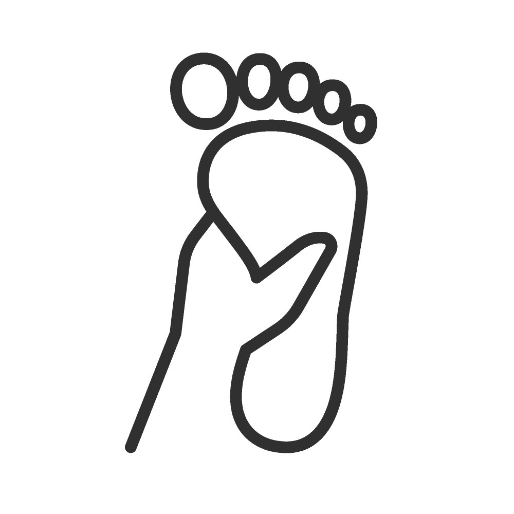 Foot massage pictogram.